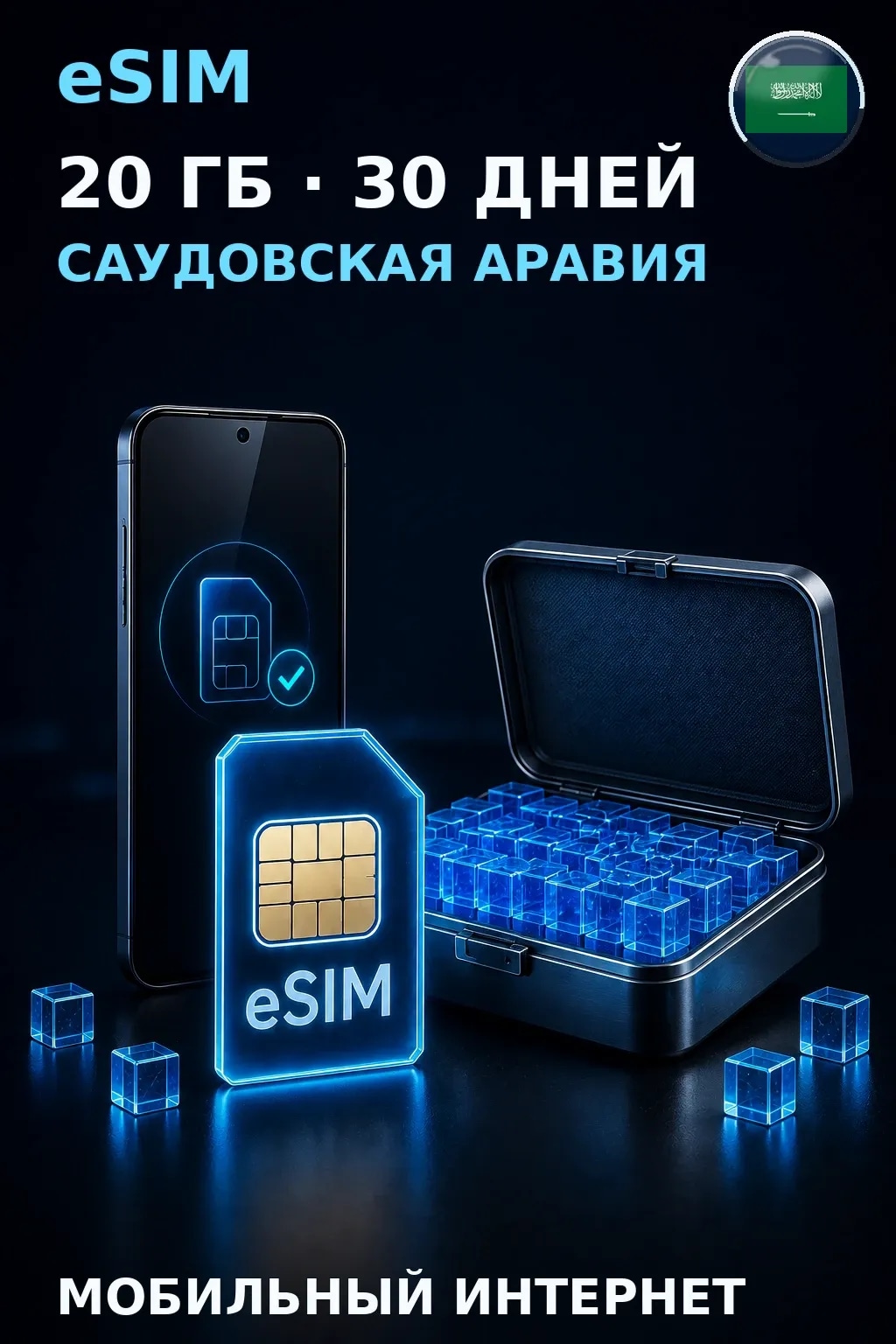 eSIM Саудовская Аравия — 20 ГБ, 30 дней — интернет
