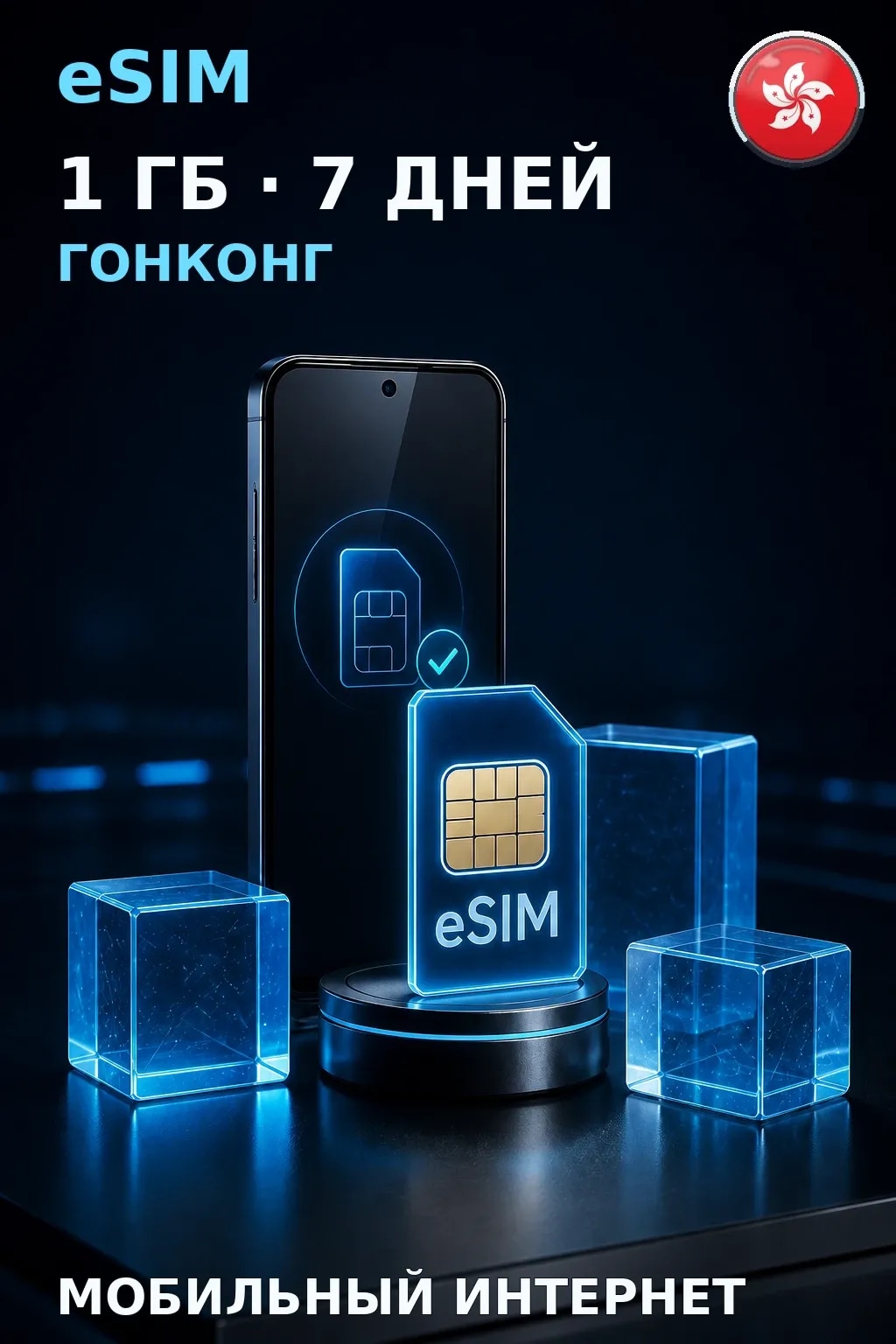 eSIM Гонконг — 1 ГБ, 7 дней — интернет