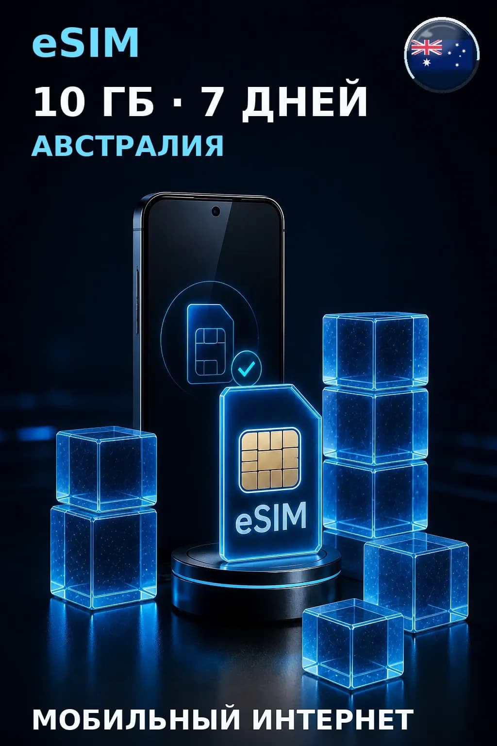 eSIM Австралия — 10 ГБ, 7 дней — интернет